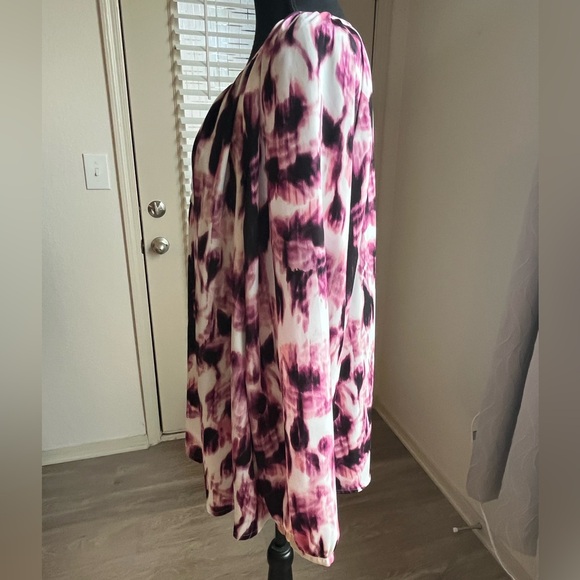 Silky purple tie dye blouse - Picture 2 of 6